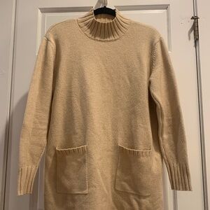 Loft Outlet Light tan sweater dress with pockets